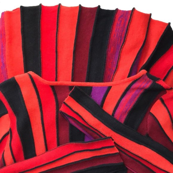 New ECI New York Pleated Color Block Sweater Dress - Picture 7 of 8